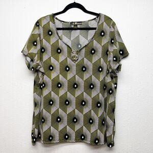 80 Park Top Womens 2X Stretch Casual Workwear Career Contemporary Feminine